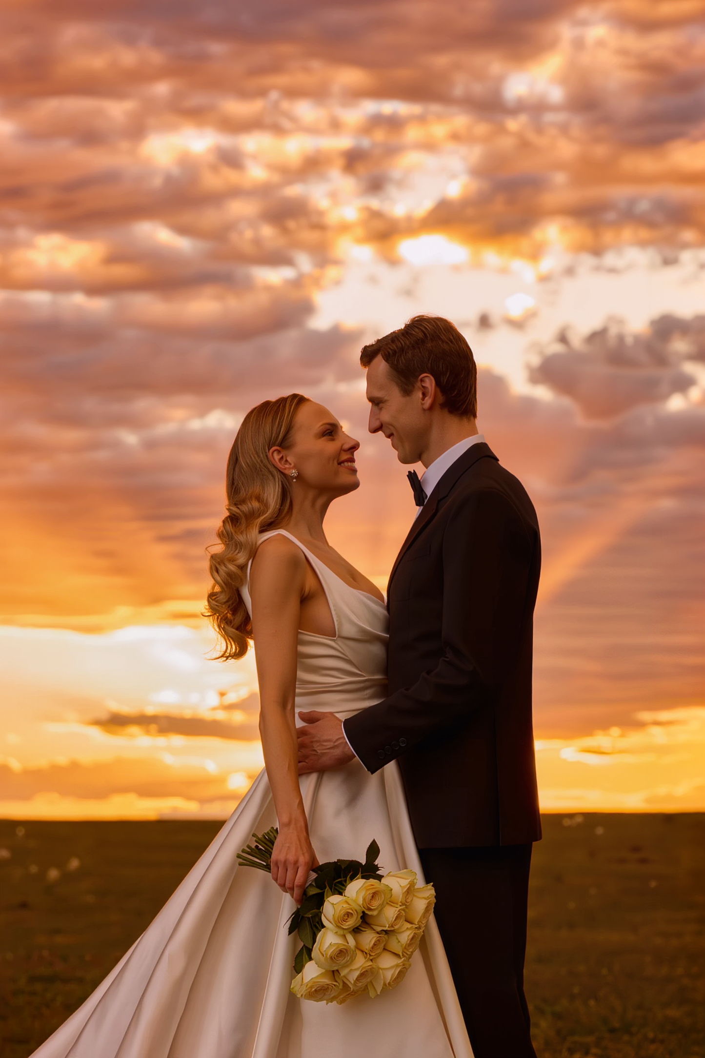 Golden Hour Wedding Preset – Cinematic Sunset Tone