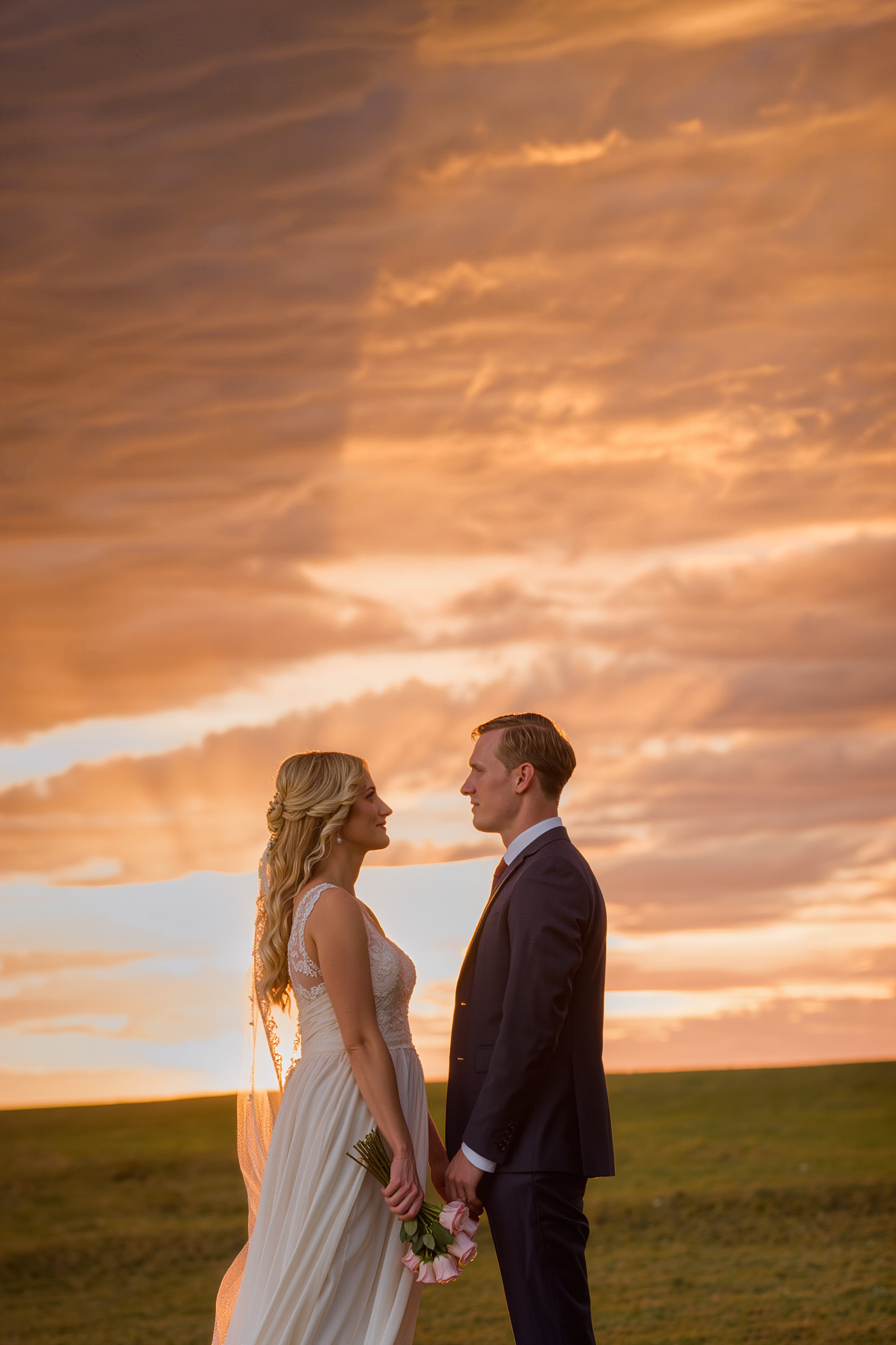 Golden Hour Wedding Preset – Cinematic Sunset Tone