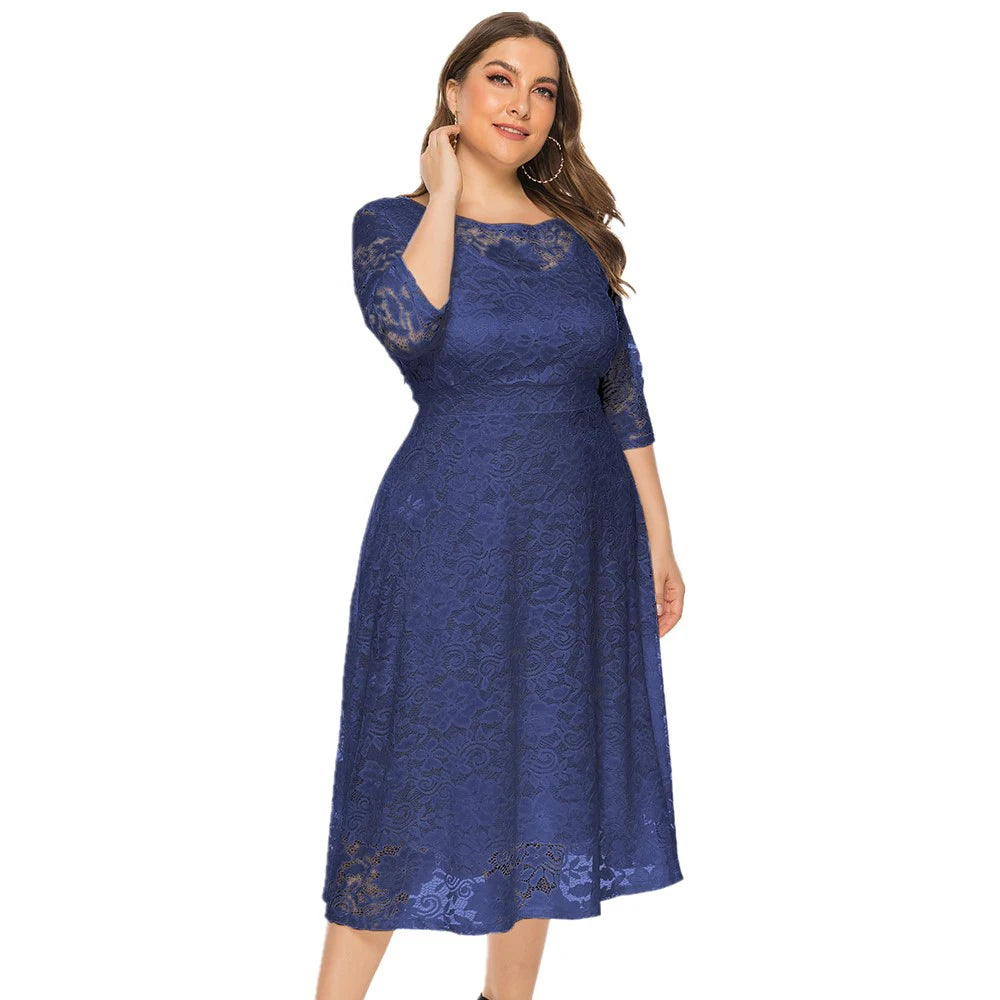 Plus Size Long Sleeve Casual Dress
