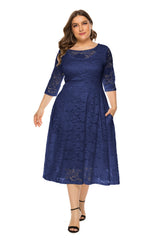 Plus Size Long Sleeve Casual Dress