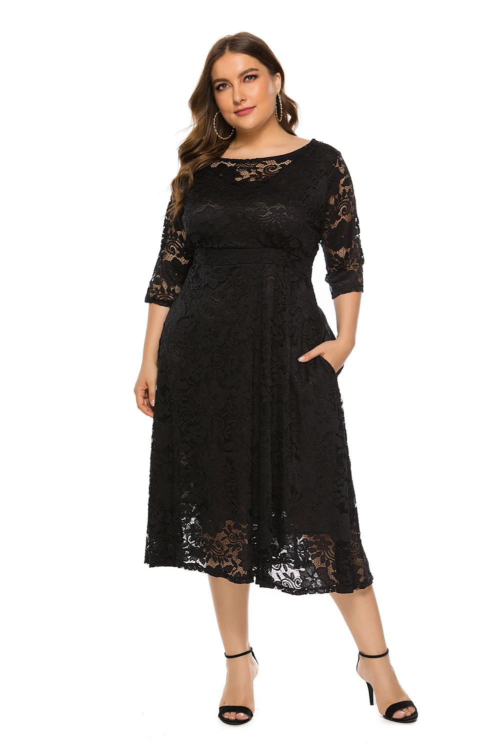 Plus Size Long Sleeve Casual Dress