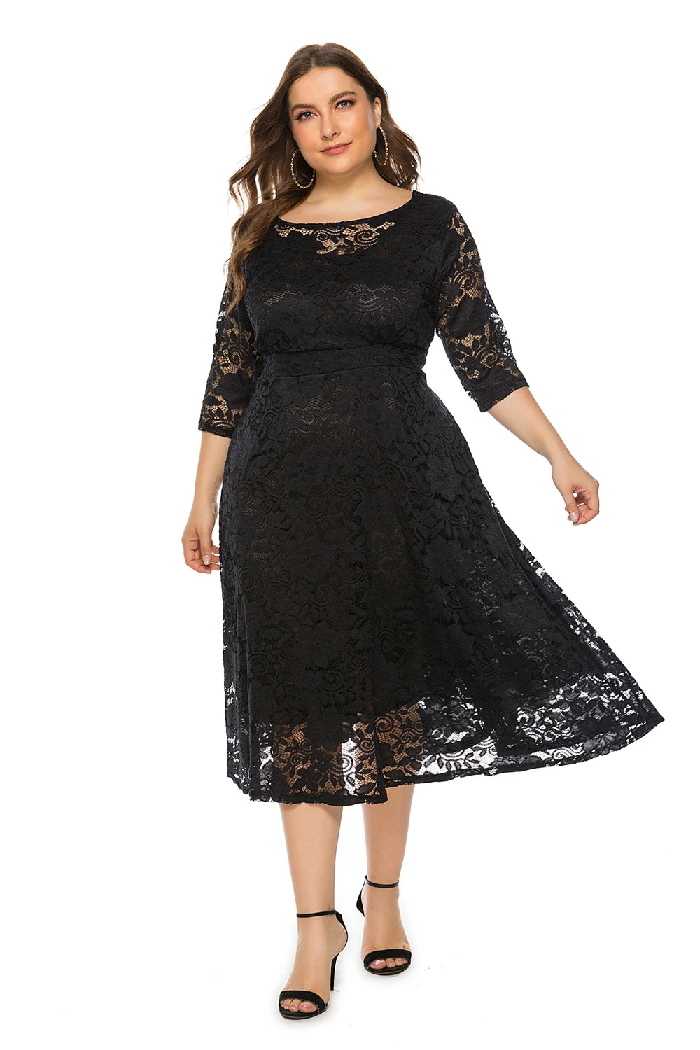 Plus Size Long Sleeve Casual Dress