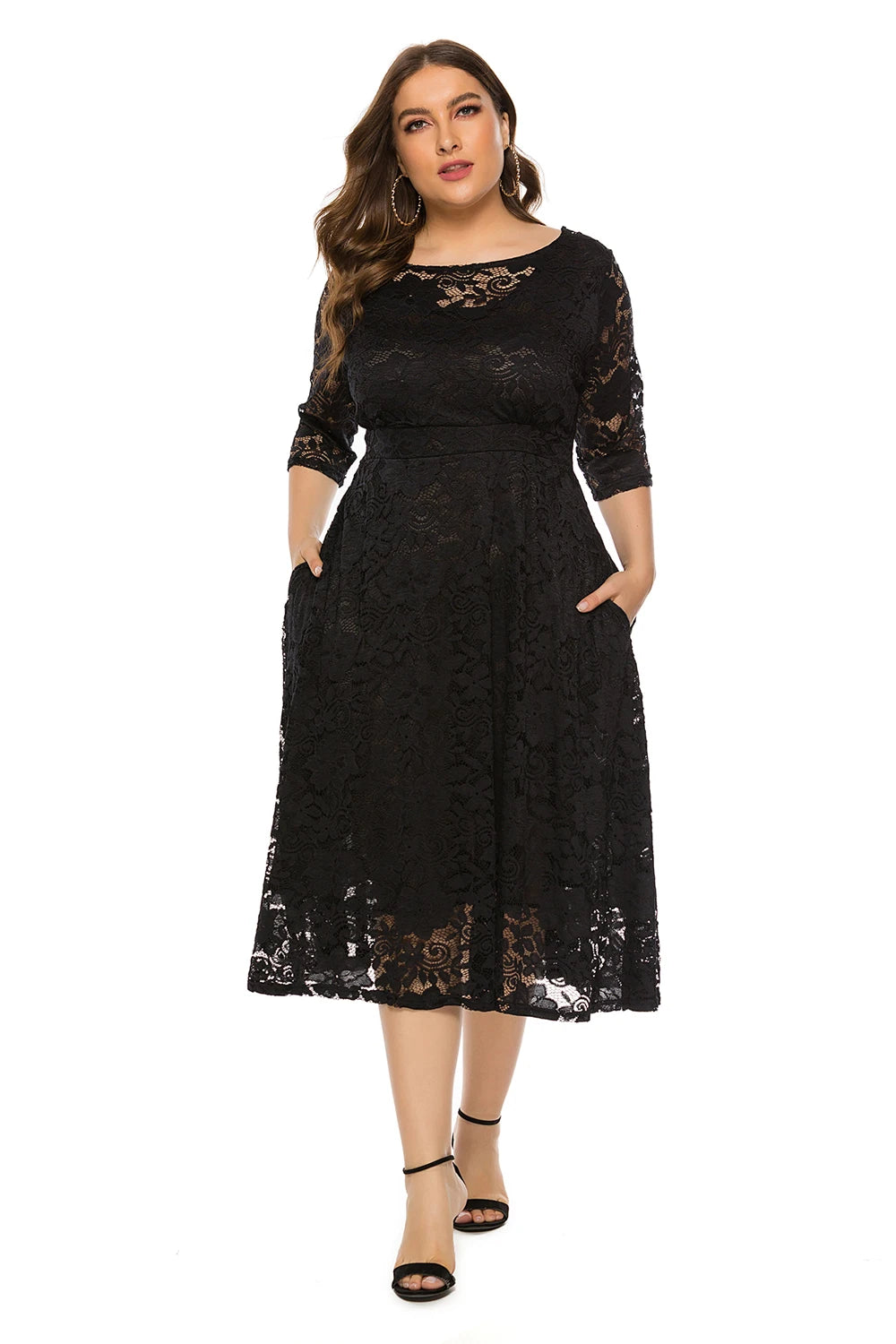 Plus Size Long Sleeve Casual Dress