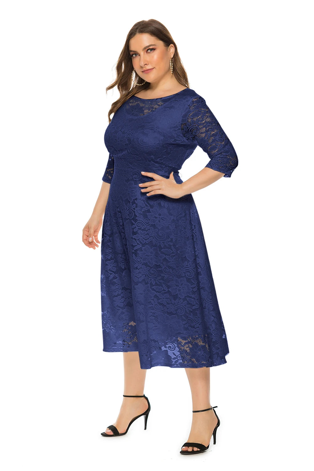 Plus Size Long Sleeve Casual Dress