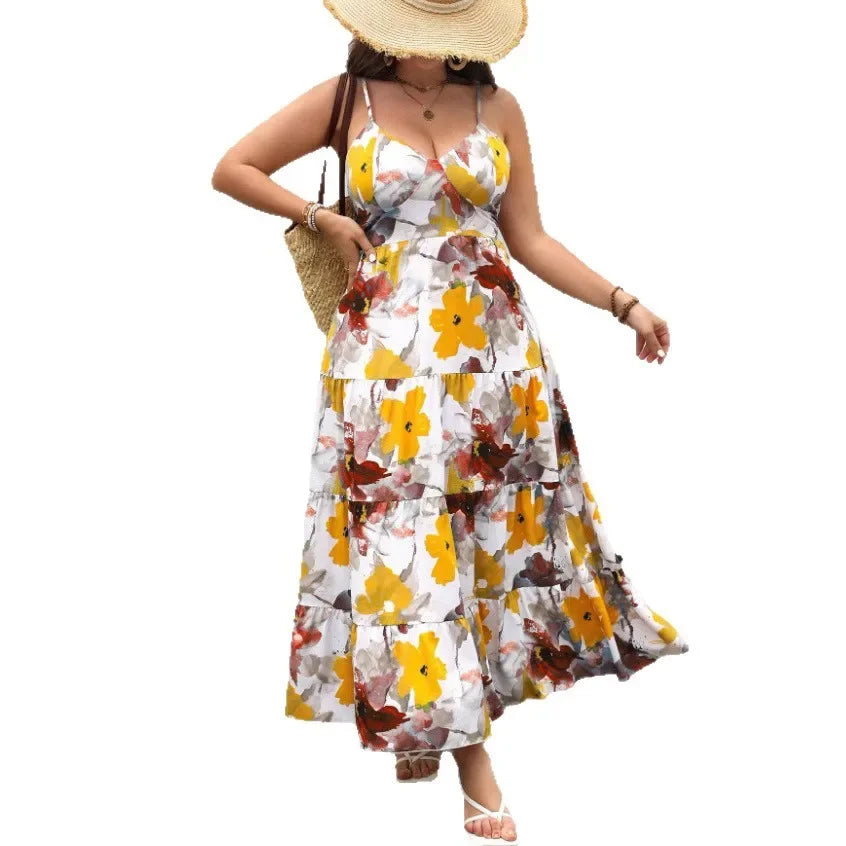 Plus Size Printed Maxi Dress