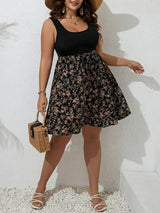Plus Size Floral Sleeveless Summer Dress