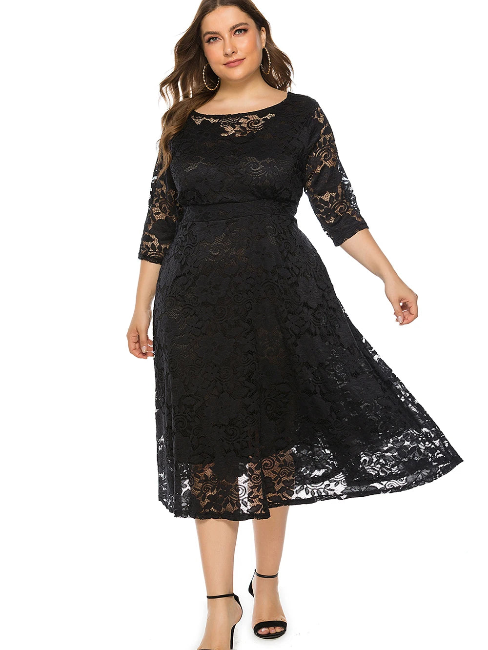 Plus Size Long Sleeve Casual Dress