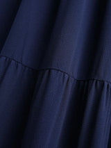 Plus Size Lantern Sleeve Ruffle Dress