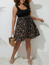 Plus Size Floral Sleeveless Summer Dress