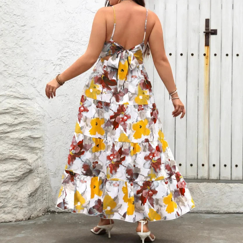 Plus Size Printed Maxi Dress