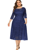 Plus Size Long Sleeve Casual Dress