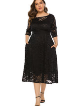 Plus Size Long Sleeve Casual Dress