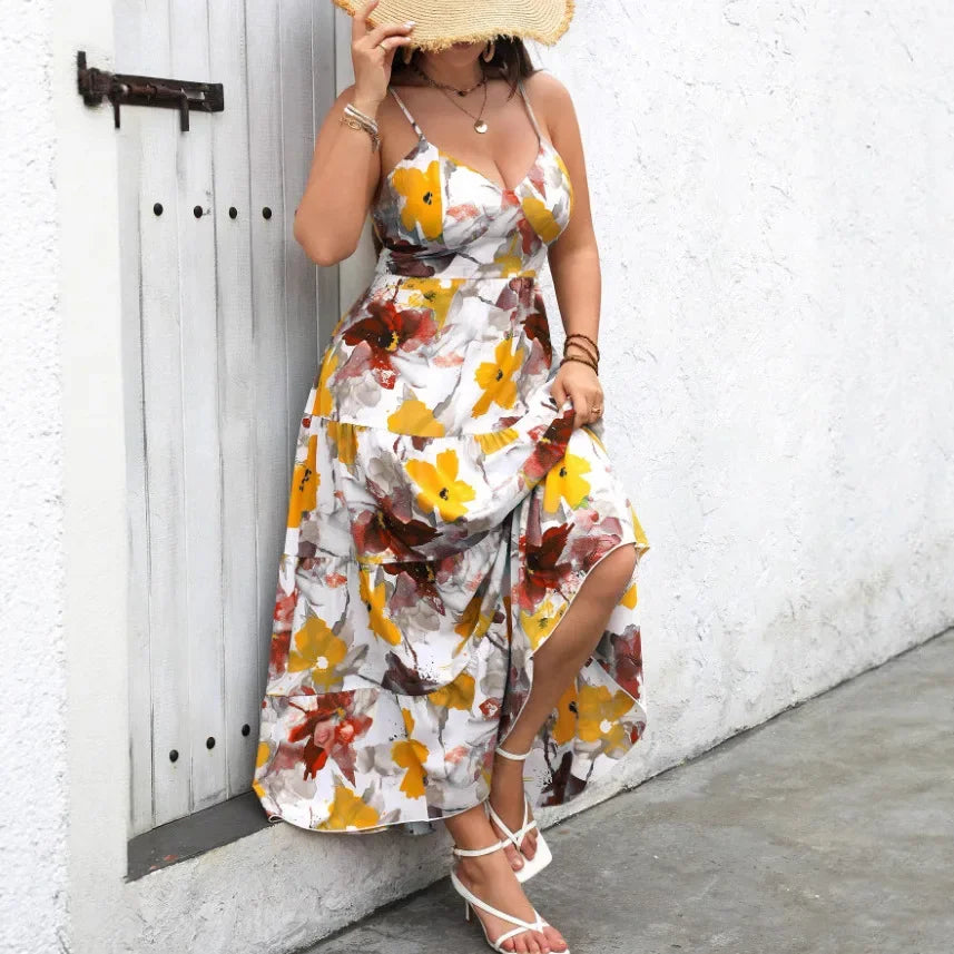 Plus Size Printed Maxi Dress