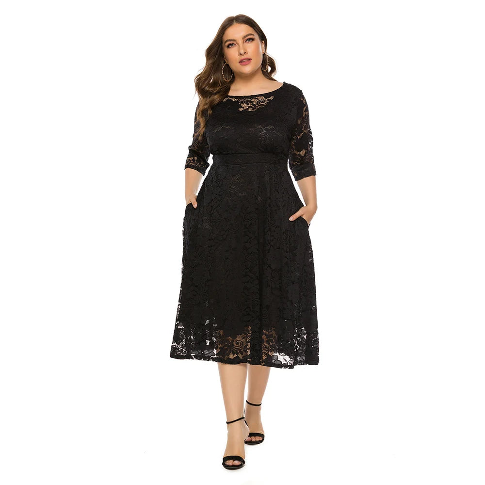 Plus Size Long Sleeve Casual Dress