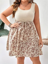 Plus Size Floral Sleeveless Summer Dress